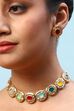 Multicolor Brass Necklace Set image number 1